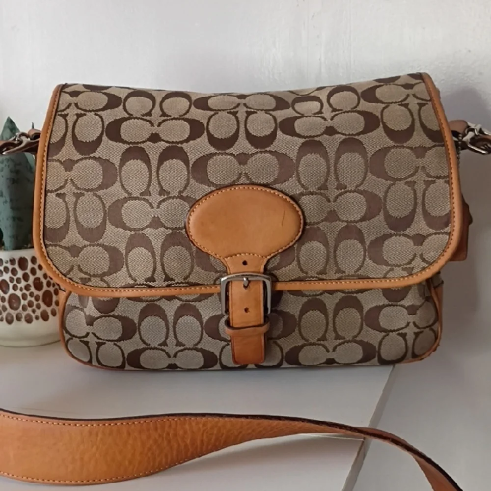 Vintage Coach Signature Frankie Crossbody Bag #6081